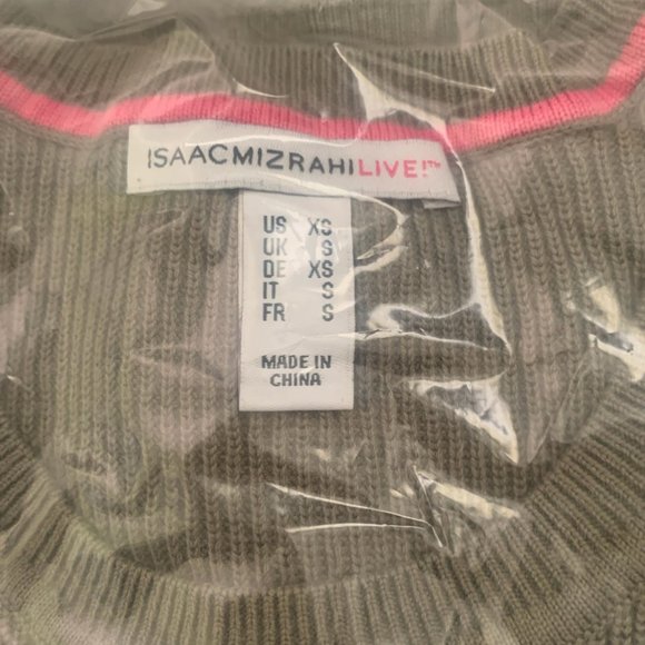 NWT ISAAC MIZRAHI FLOUNCE SHORT SLEEVE SWEATER XS - Picture 13 of 14